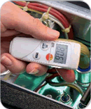 Convenient IR temperature checks for preventative maintenance applications testo 805 Mini IR Thermometer, preventative maintenance