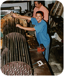 Flanged heater production, 1990