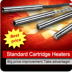 Cartridge Heaters: Big price improvement - take advantage!