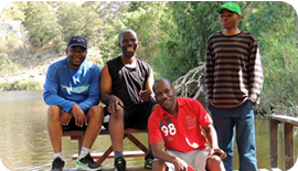 Sundowners on the river bed with some of the Jo'burg guys Sundowners on the river bed with some of the Jo'burg guys
