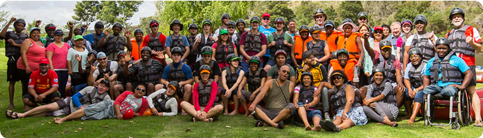 Unitemp family photo shortly before tackling 6km of the beautiful breede river unitemp survivors 2014 at the Breede River, Western Cape