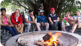 Telling the tales around the campfire Telling the tales around the campfire