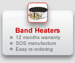 Band Heaters: 12 months warranty