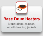Base Drum Heaters: Stand-alone solution or with heating jackets