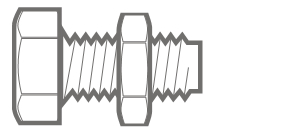 Rod Elements: Mounting option with Brass Bush & Nut