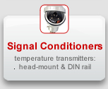 Signal Conditioners: Temperature transmitters, head-mount & DIN rail