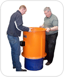 Thermosafe Induction Drum Heaters weigh 48kg but can be lifted by 2 operators Thermosafe Induction Drum Heater Lifting Frame 01