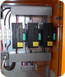 Completed panels with SSRs, heatsinks & Gefran Wattcor Power Controllers